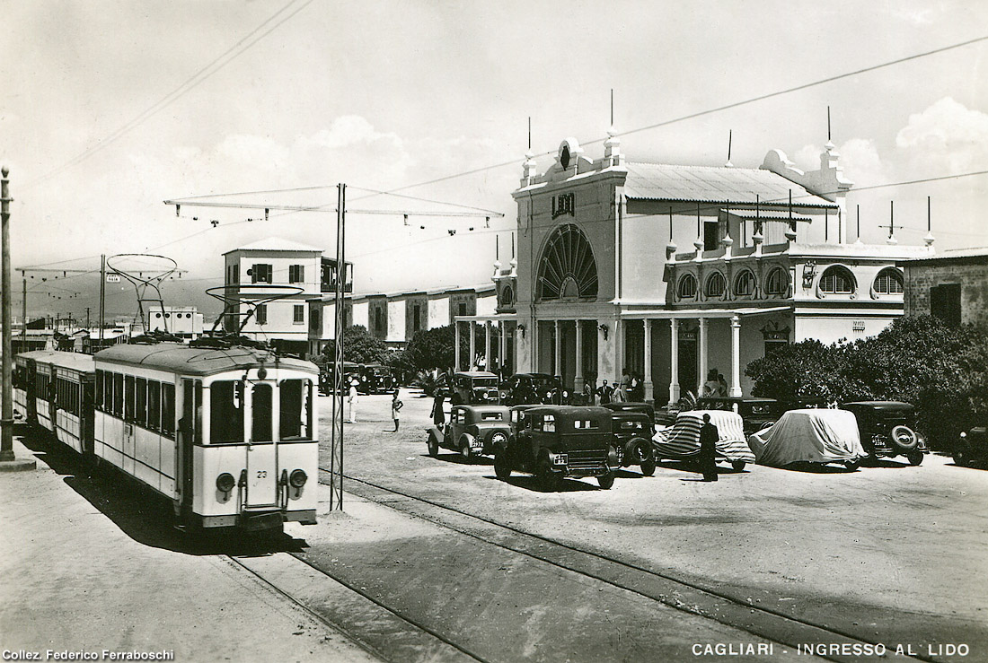 Il tram al Poetto di Cagliari, anni '30